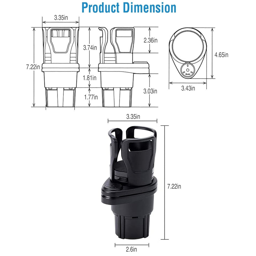 2-in-1 Car Cup Holder Extender Image 9