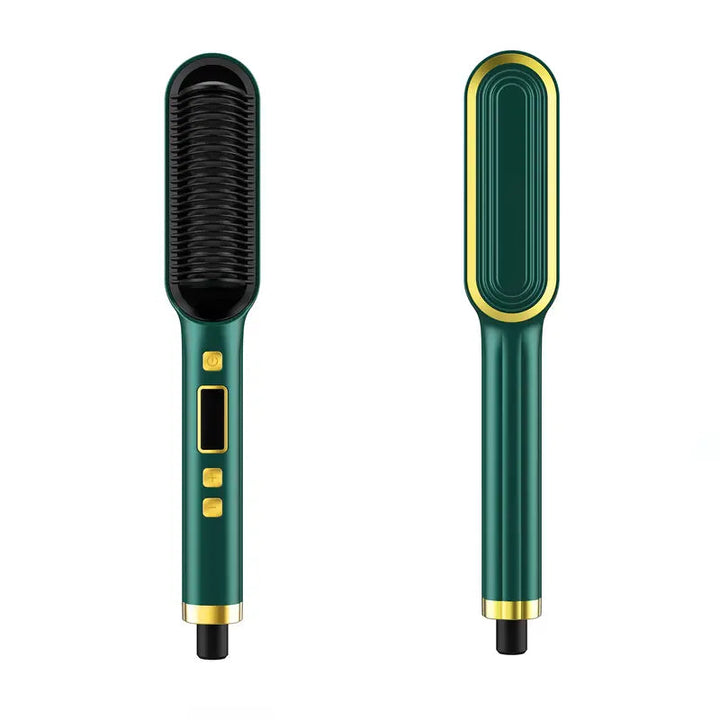 2-in-1 Electric Hair Straightener Brush Curling Comb Image 2