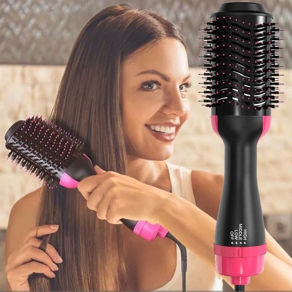 2-in-1 Hair Dryer Volumizer Hot Hair Brush Roller Comb Image 1