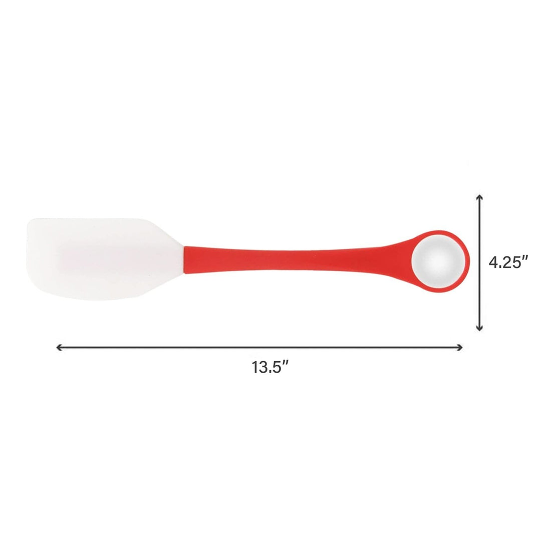 2-in-1 Silicone One Tablespoon Cookie Scoop and Spatula to Stir Fold Scrape Image 3