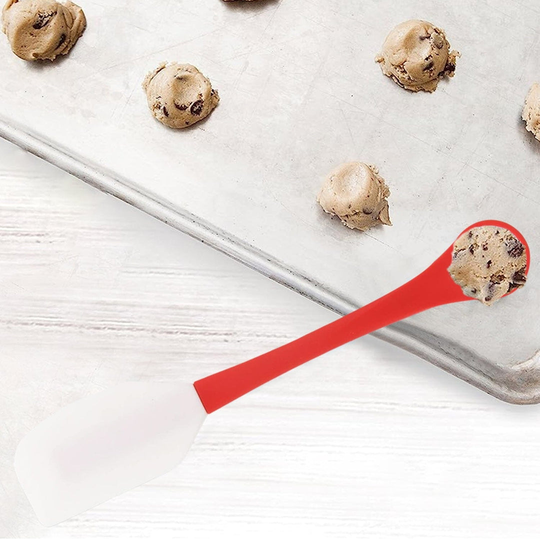 2-in-1 Silicone One Tablespoon Cookie Scoop and Spatula to Stir Fold Scrape Image 4