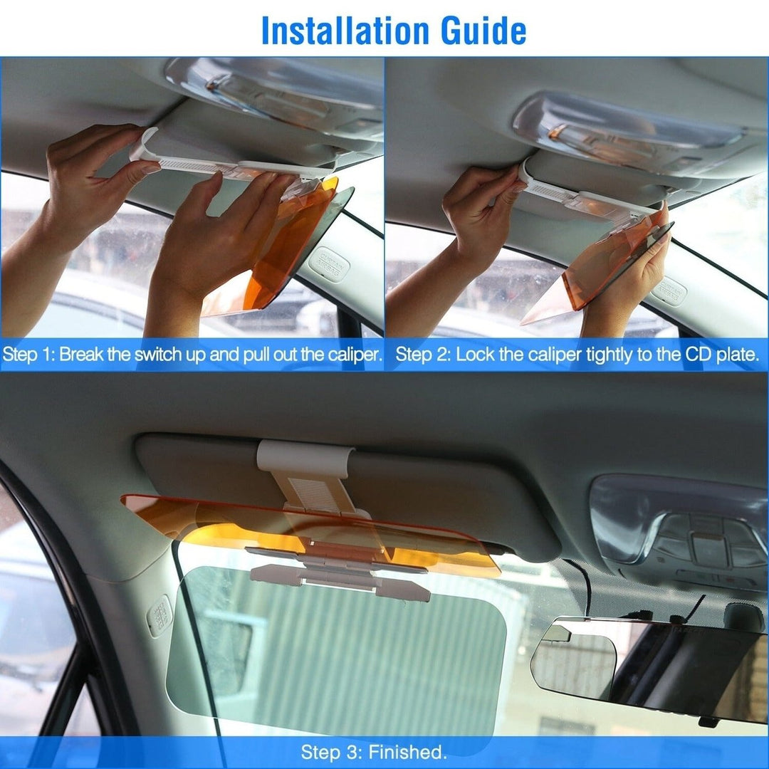 2-in-1 Sun Visor Extender with Adjustable View Angles Image 7