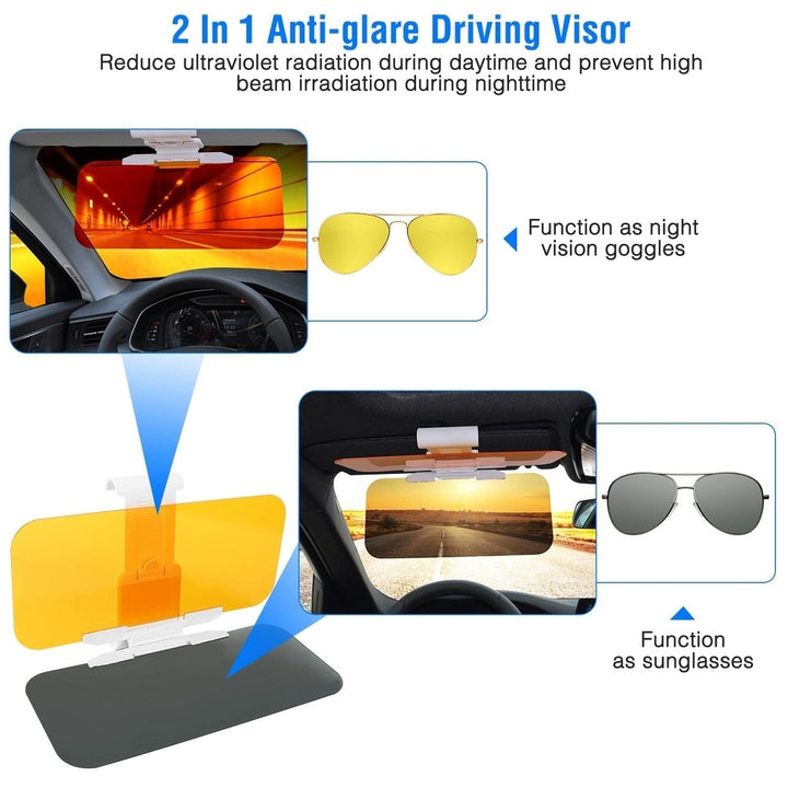 2-in-1 Sun Visor Extender with Adjustable View Angles Image 8