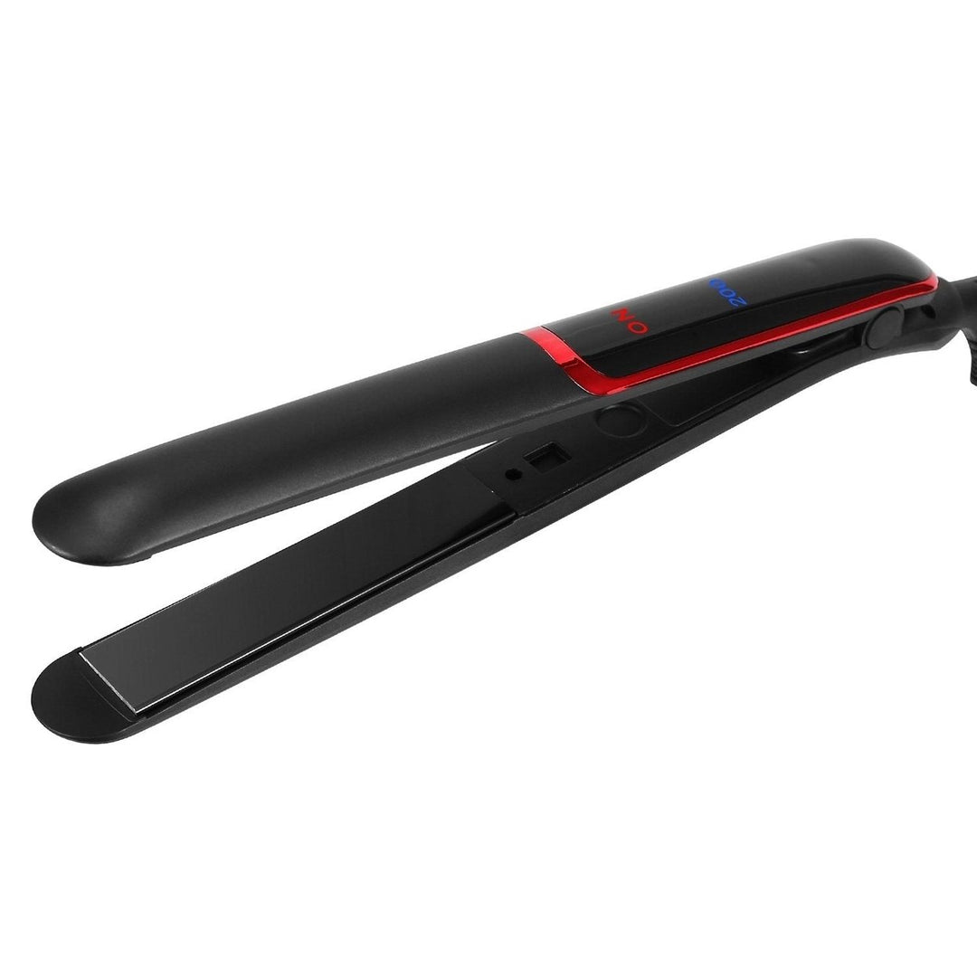 2-in-1 Twist Hair Straightener Ceramic Plate Hair Curler with Temperature Adjust LCD Display Image 2