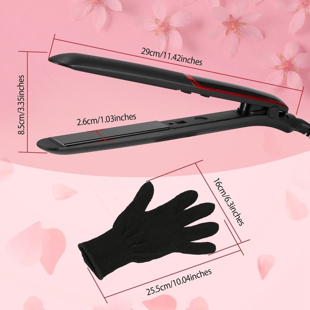 2-in-1 Twist Hair Straightener Ceramic Plate Hair Curler with Temperature Adjust LCD Display Image 8