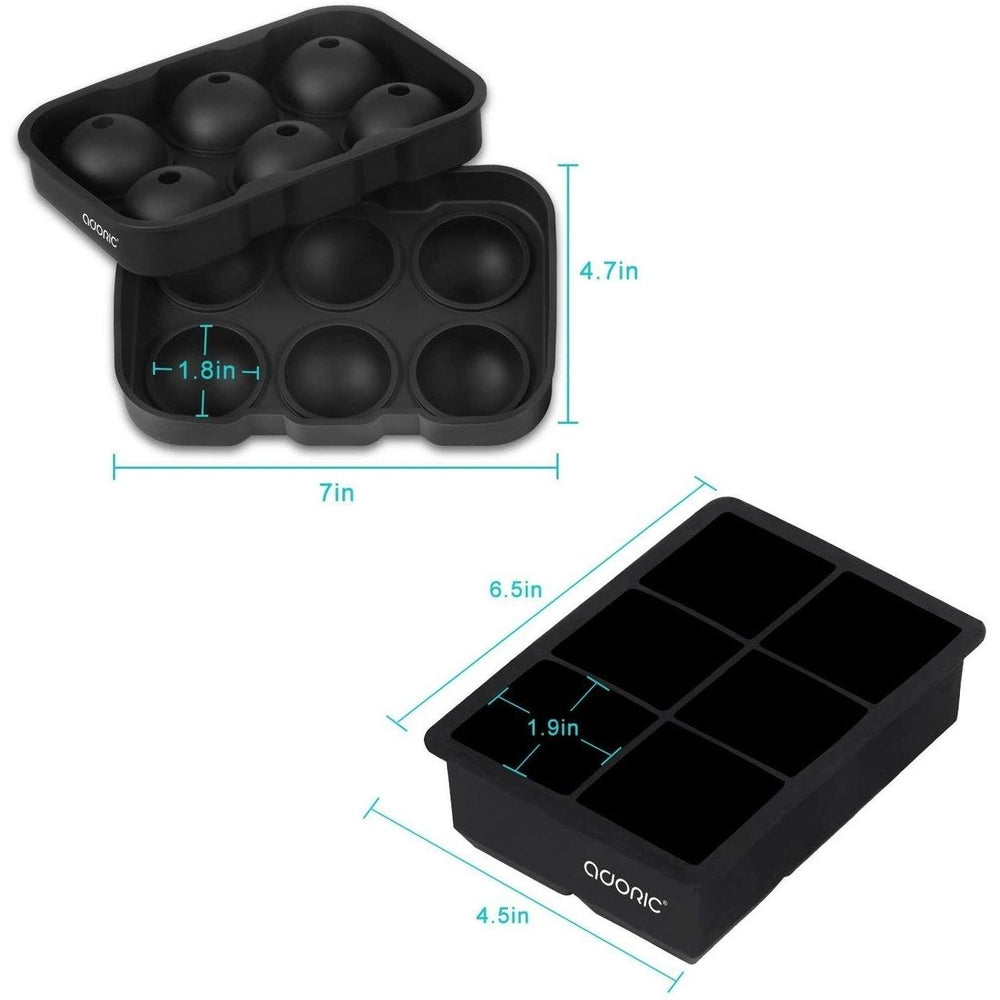 2-Pack Set: Adoric Life Silicone Ice Cube Molds Image 2