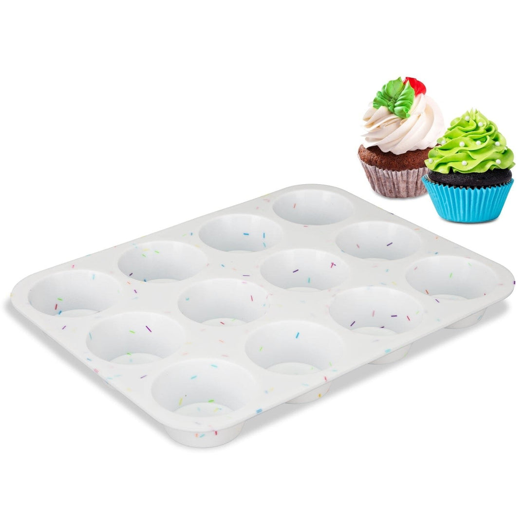 2-Pack: 12 Cups Silicone Muffin Nonstick Pans Image 2