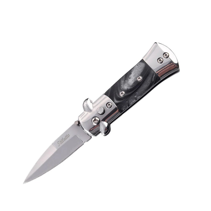 2-Pack: 3.25" Stiletto Automatic Spring Assisted Knife Image 1