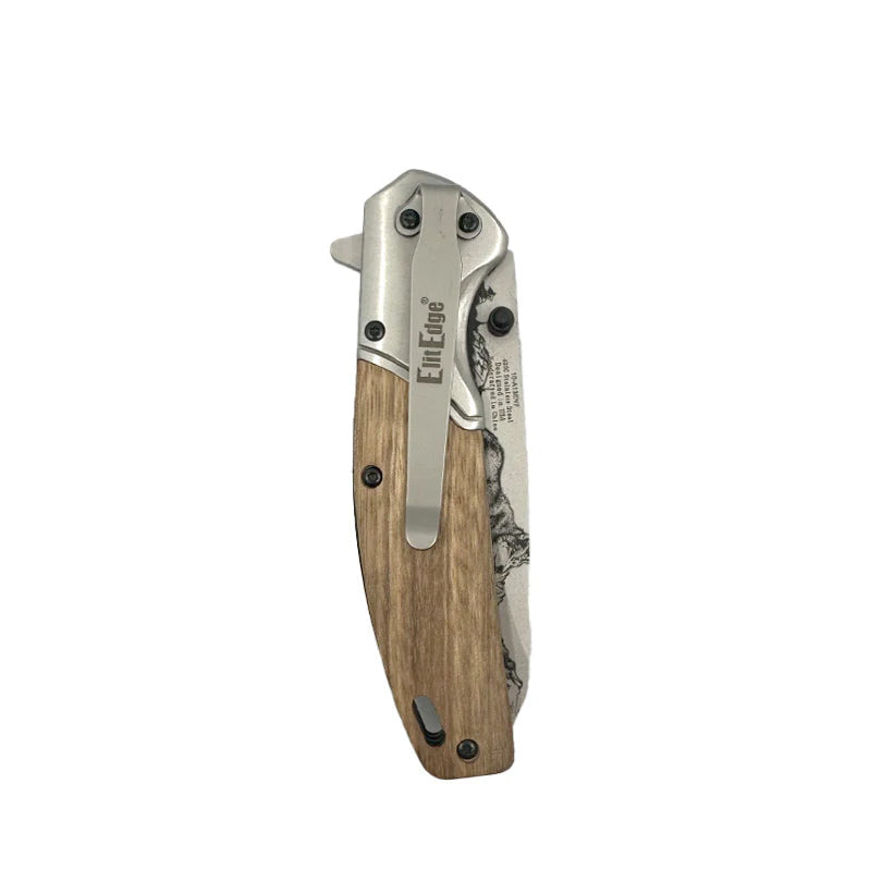 2-Pack: 3.5" Spring Assisted Knife Drop Point Blade Image 2