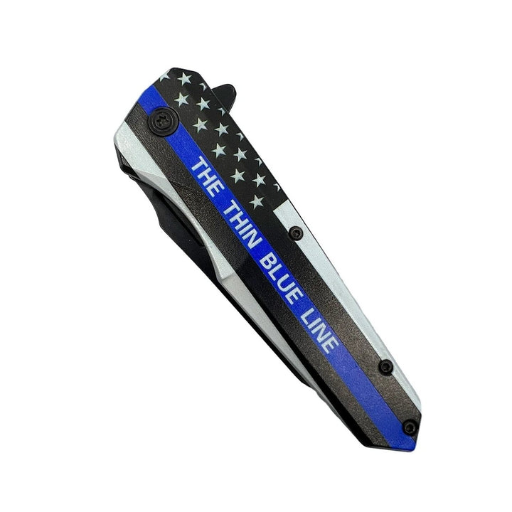 2-Pack: 3" Thin Blue Line Knife With ABS Handle Image 3