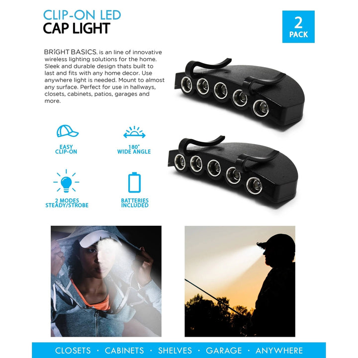 2-Pack: Bright Basics Clip-On LED Hat Lights Image 4