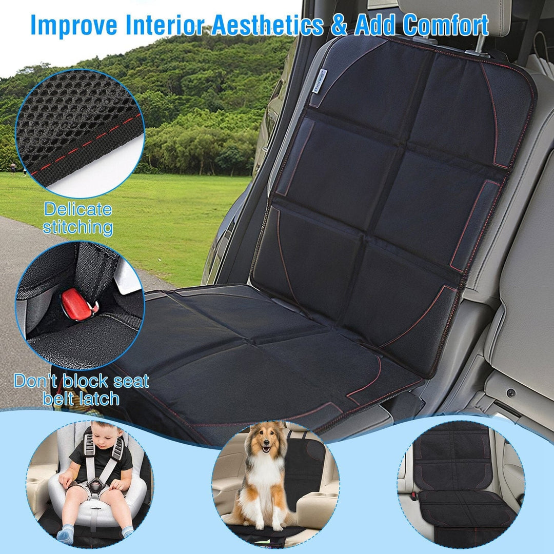 2-Pack: Car Seat Protector Cushion Mat Pad with Thick Padding Image 3