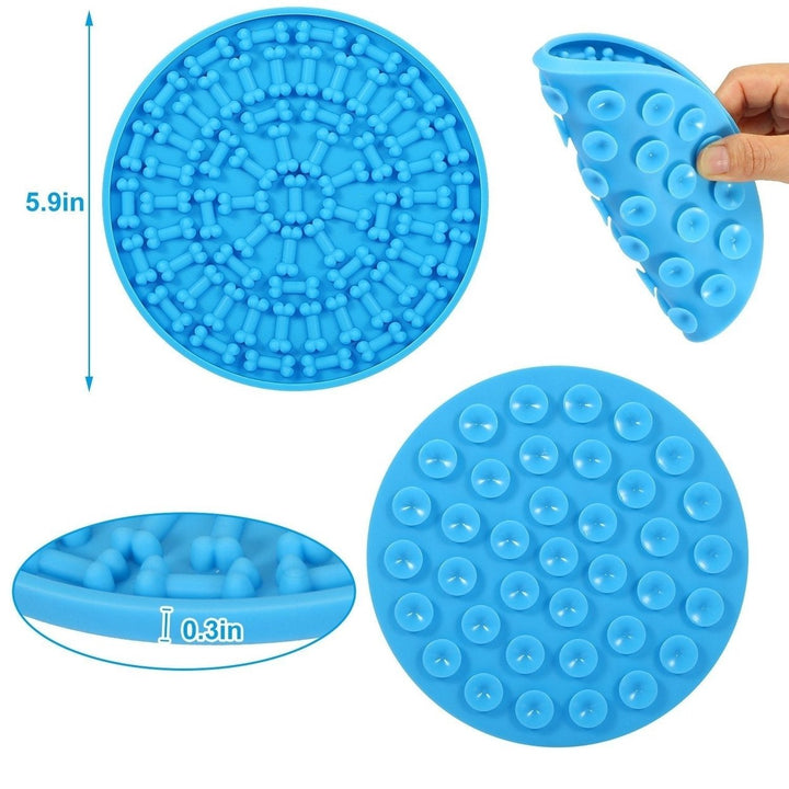 2-Pack: Dog Lick Pad Pet Shower Grooming Slow Feeder Distraction Mat Image 8