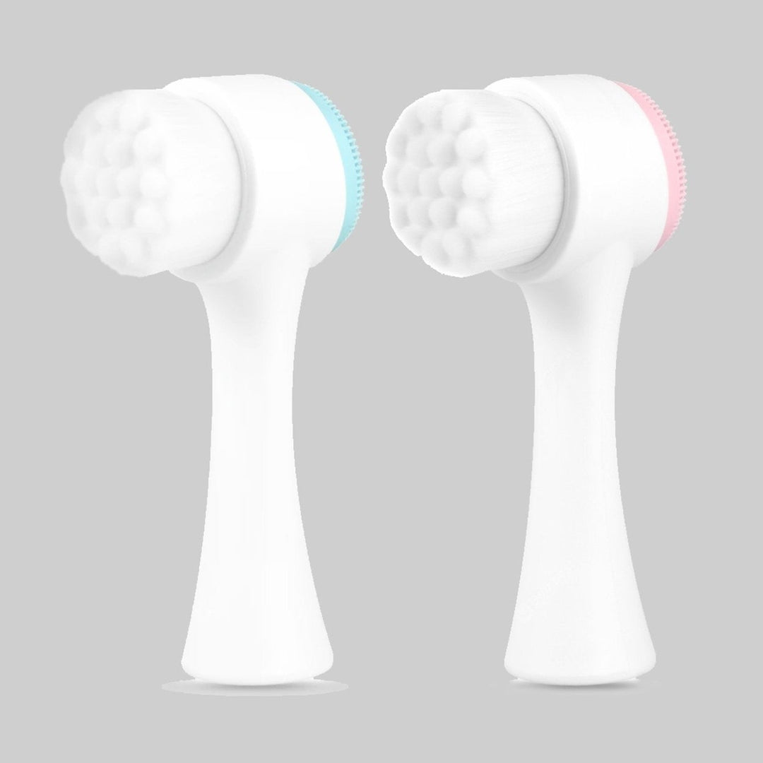 2-Pack: Dual Face Manual Facial Brush For Pore Cleansing And Exfoliating Image 2