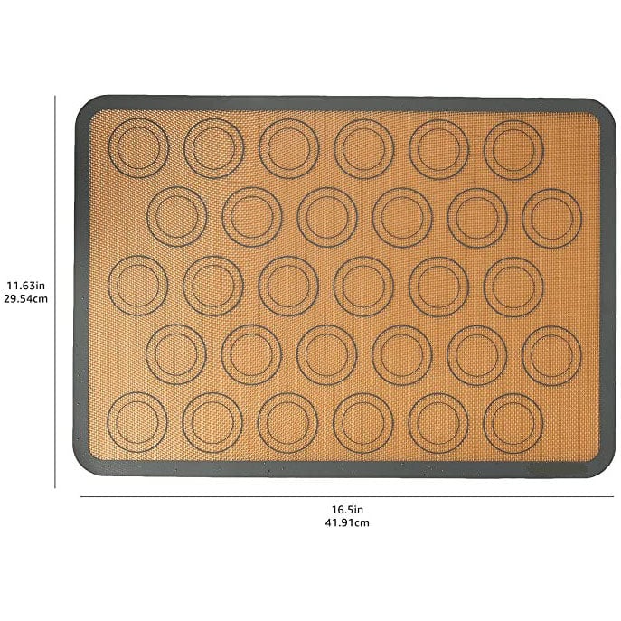 2-Pack: Silicone Nonstick Food Safe Macarons Baking Mat Image 4