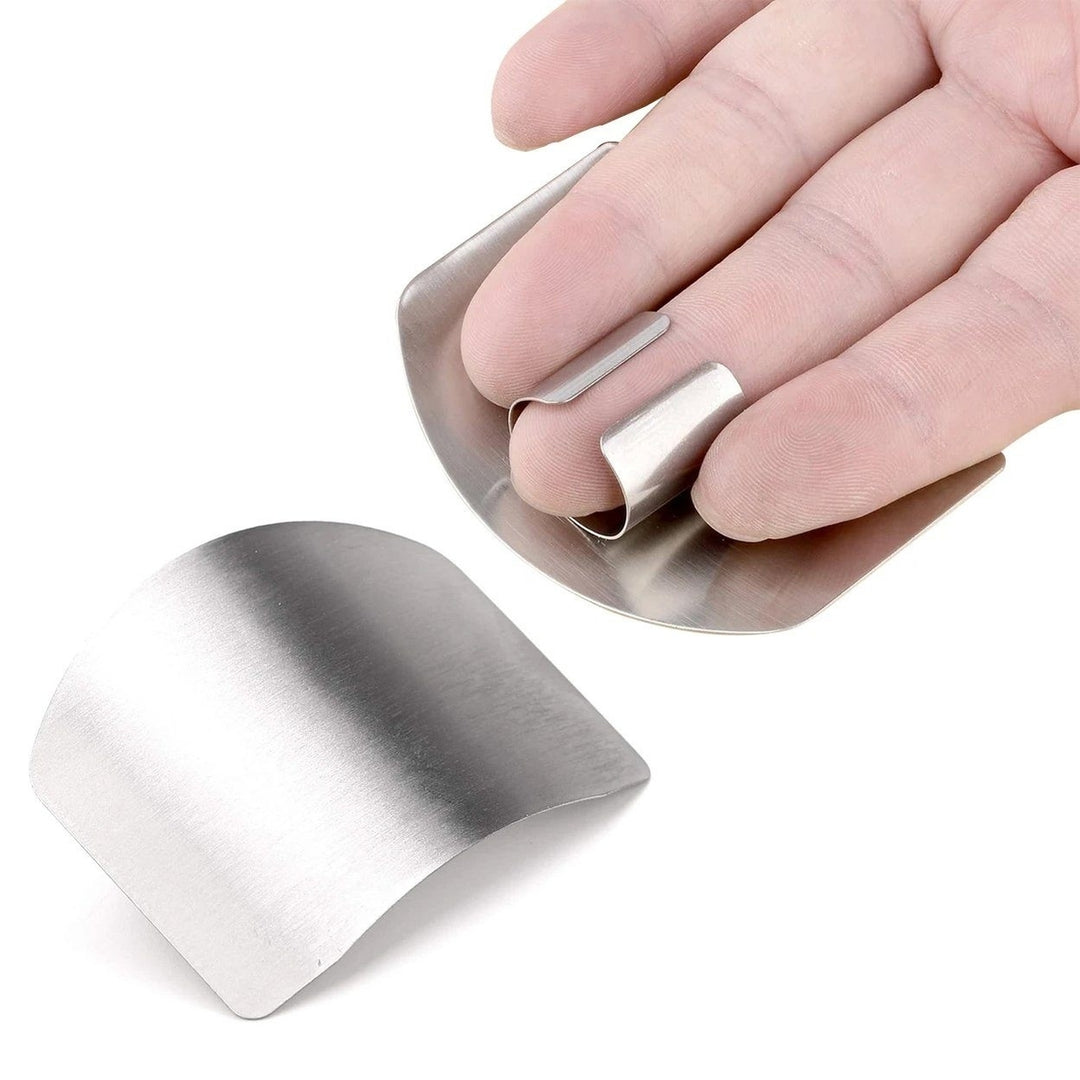 2-Pack: Stainless Steel Finger Protector For Cutting Chopping and Dicing Image 2