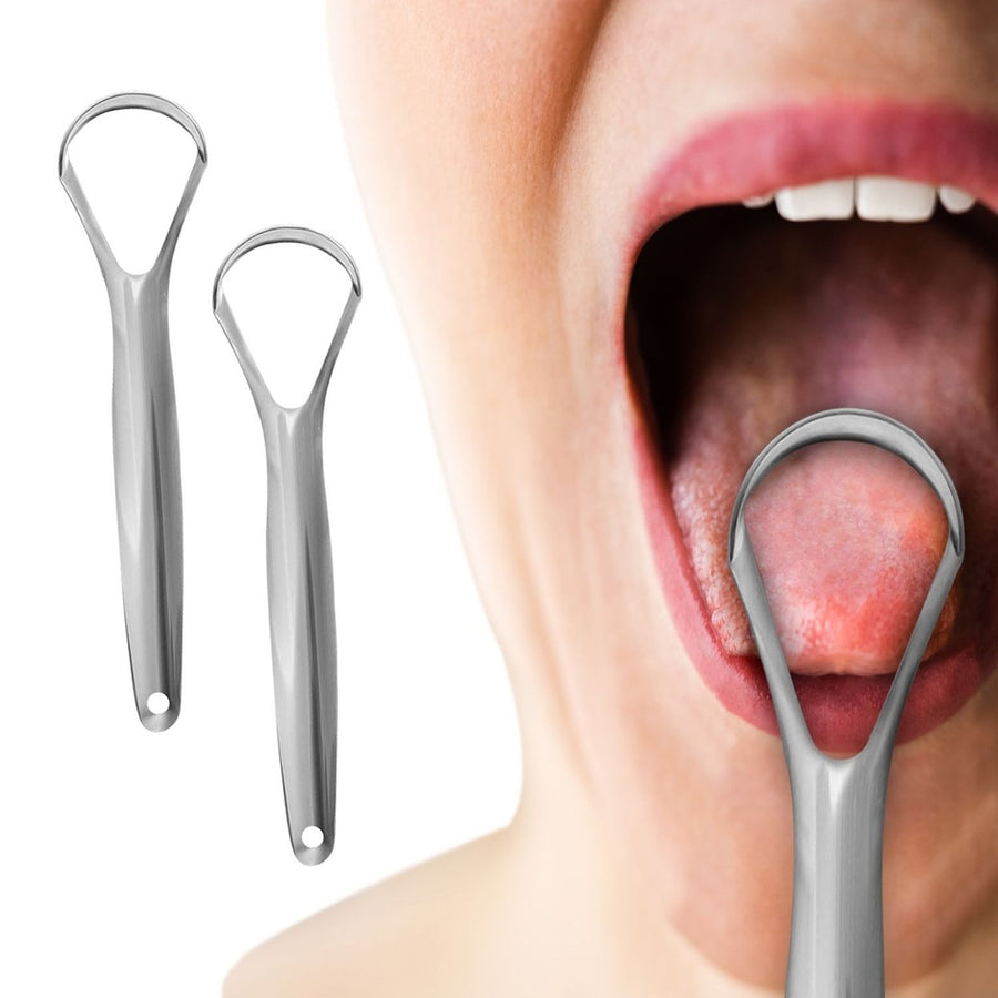 2-Pack: Stainless Steel Tongue Cleaner Scraper Image 1