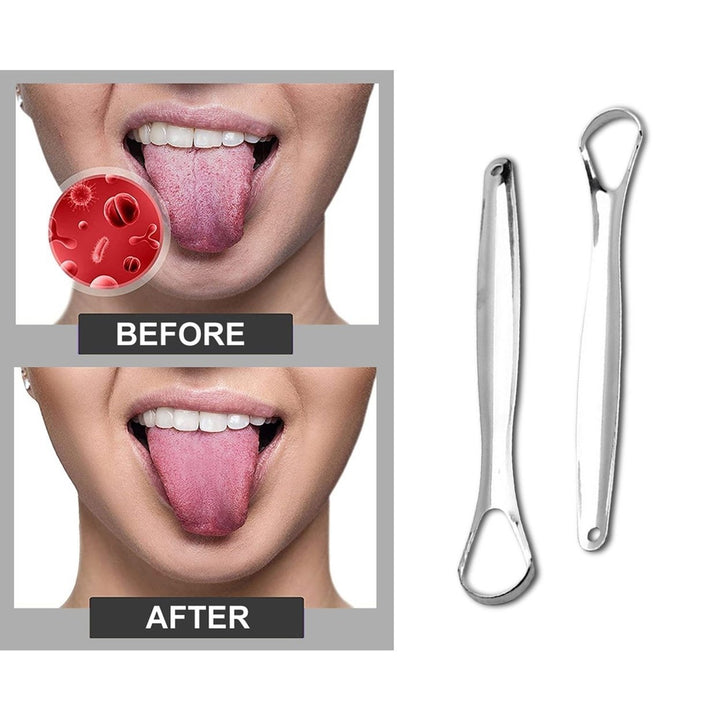 2-Pack: Stainless Steel Tongue Cleaner Scraper Image 4