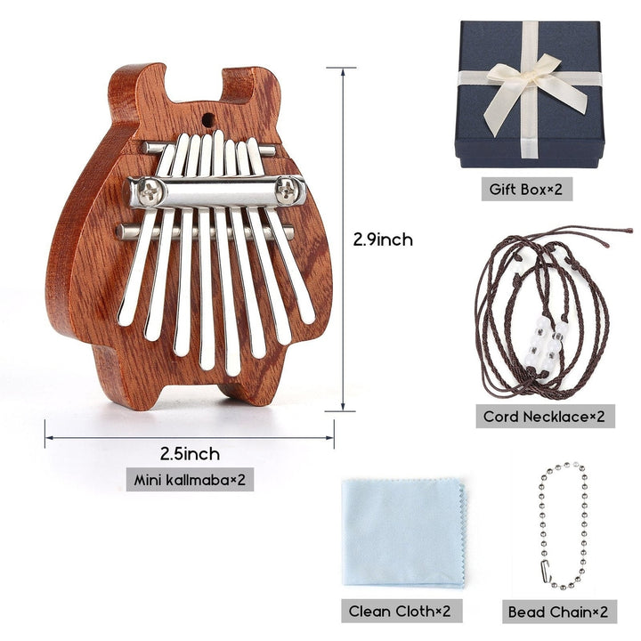 2-Pack: Finger Thumb Piano Mini Kalimba with 8 Keys Image 4