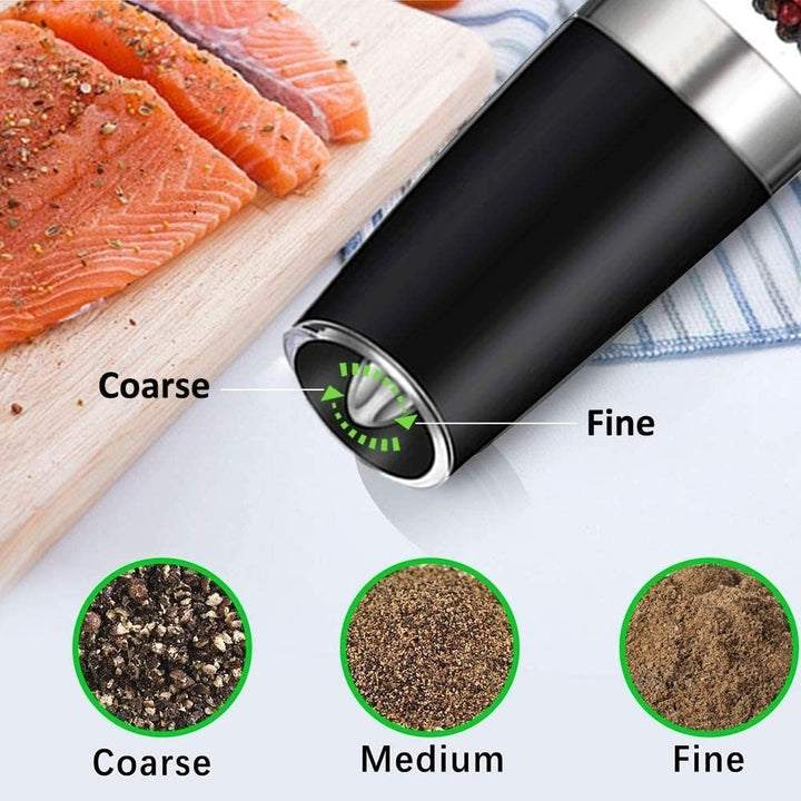 2-Pack: Gravity Electric Salt Pepper Grinder Image 4