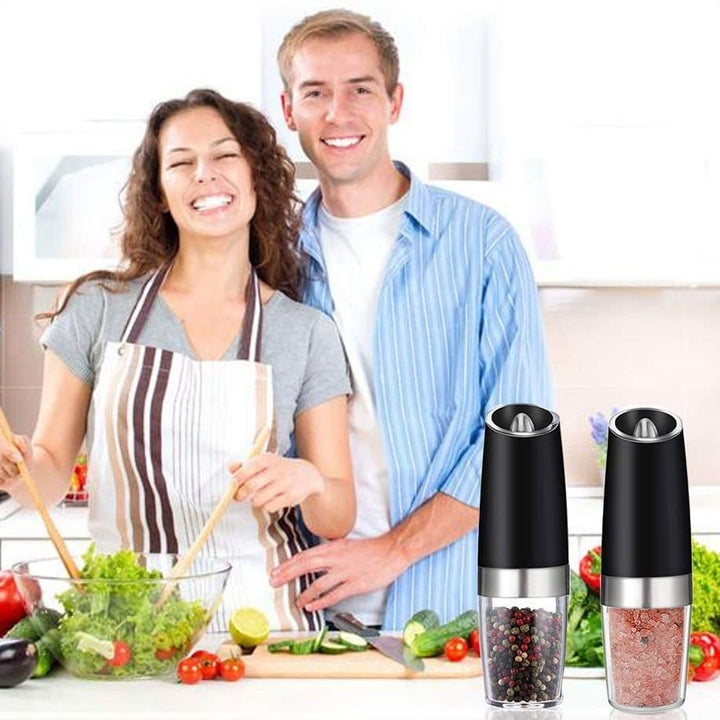 2-Pack: Gravity Electric Salt Pepper Grinder Image 9