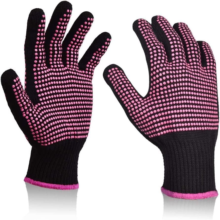 2-Pack: Heat Resistant Gloves with Silicone Bumps Image 1