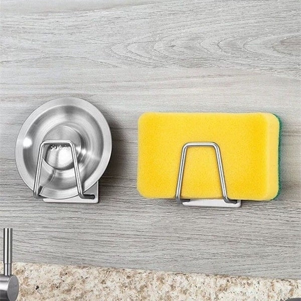 2-Pack: Kitchen Stainless Steel Sink Sponge Holder Image 9