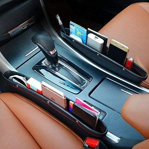 2-Pack: Leather Car Seat Organizer Image 6