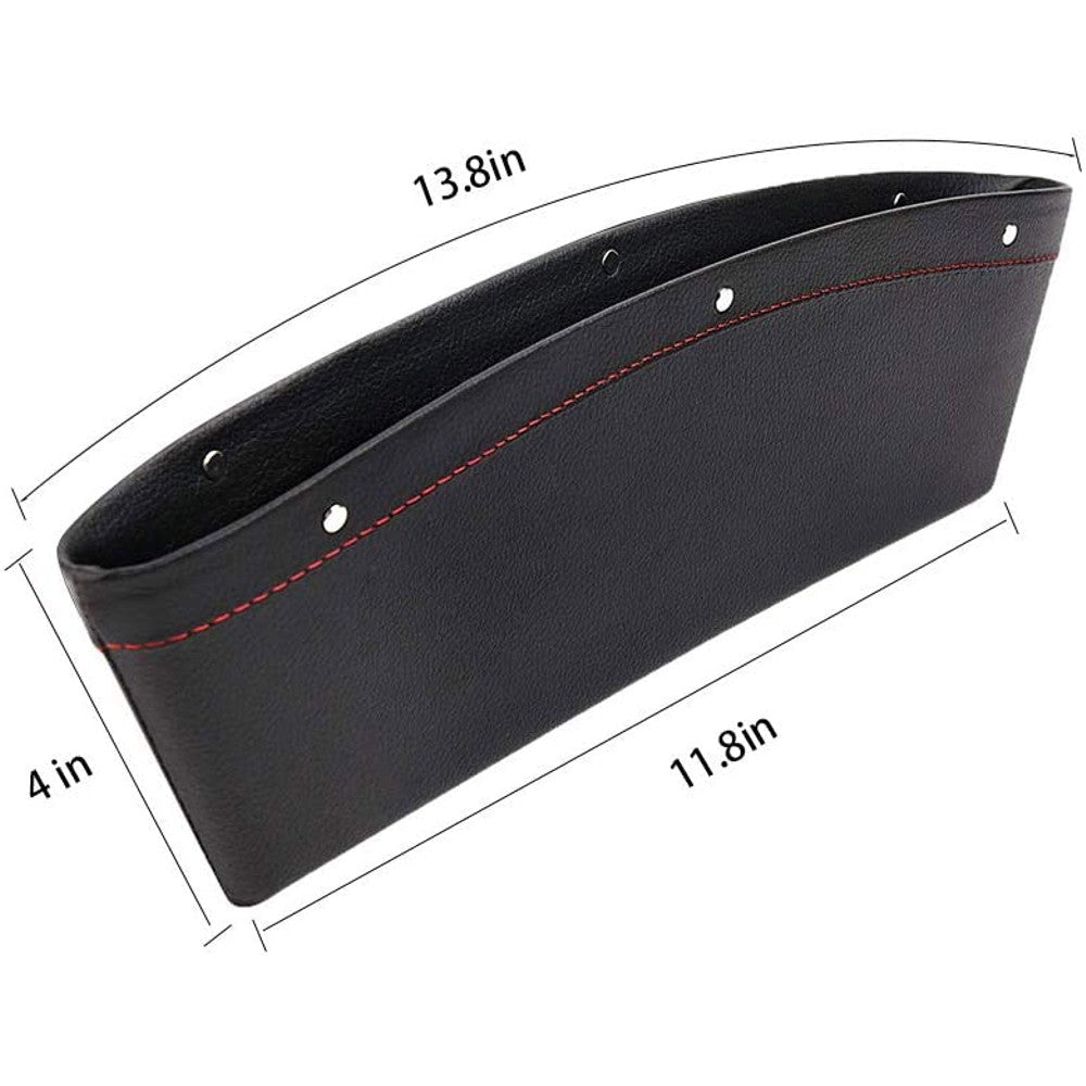 2-Pack: Leather Car Seat Organizer Gap Pocket Car Image 3