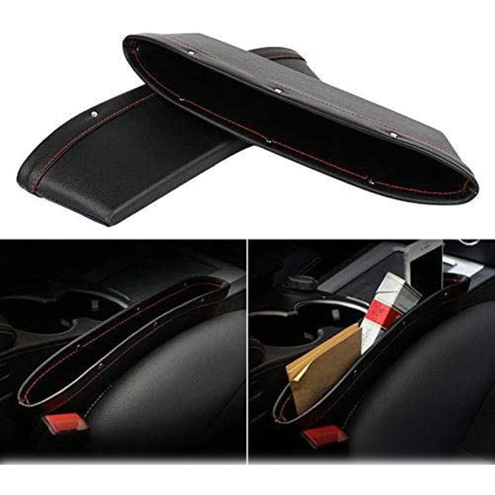 2-Pack: Leather Car Seat Organizer Gap Pocket Car Image 4