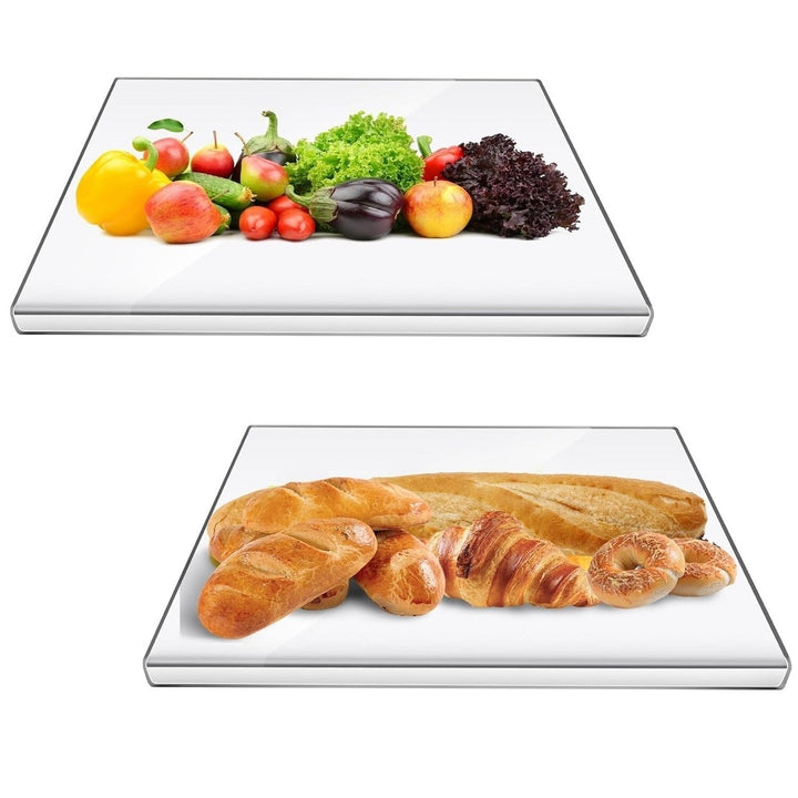 2-Pack: Non-Slip Transparent Countertop Cutting Board Kitchen Countertop Protector Image 1