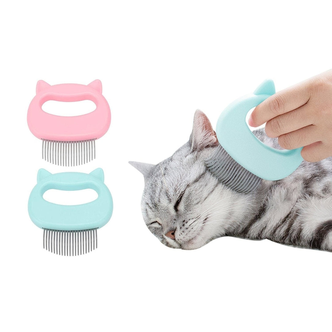 2-Pack: Pet Hair Removal And Massaging Shell Comb Brush For Grooming And Shedding Image 4