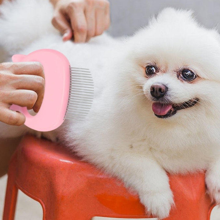 2-Pack: Pet Hair Removal And Massaging Shell Comb Brush For Grooming And Shedding Image 6