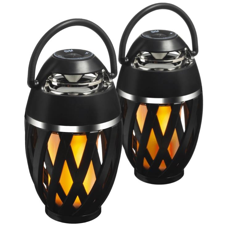 2-Pack: Power-To-Go True Wireless Stereo Lantern Flame Speakers Image 1