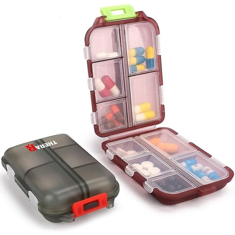 2-Pack: Portable Weekly Travel Pill Organizer Case Image 1