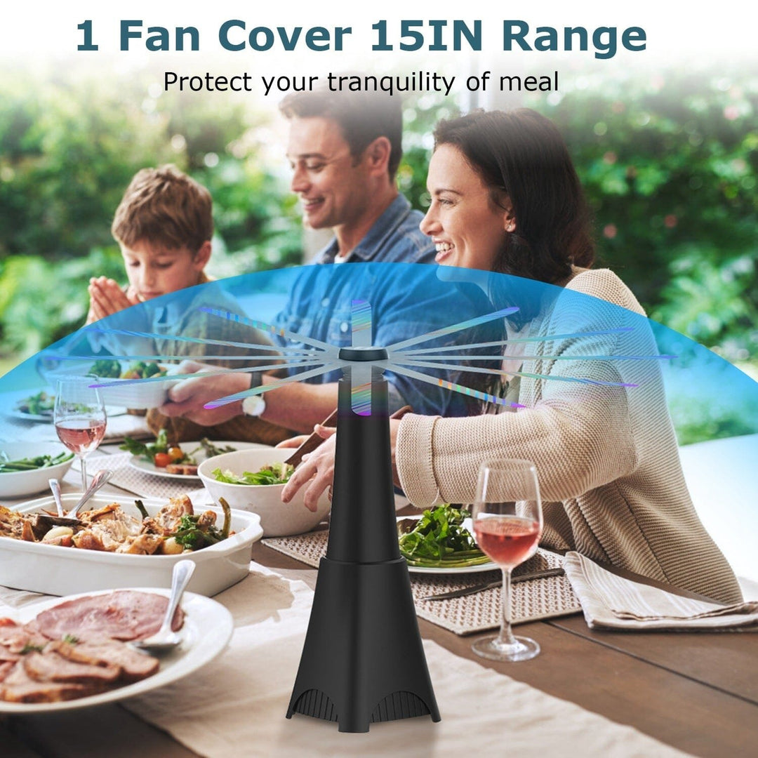 2-Pack: Portable Reflective Fly Repellent Fan Rechargeable Battery Powered Image 7