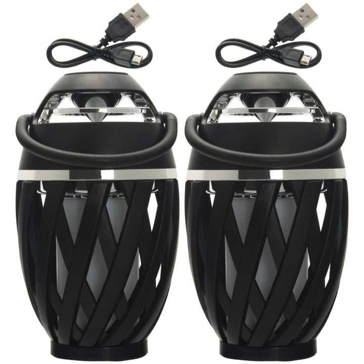 2-Pack: Power-To-Go True Wireless Stereo Lantern Flame Speakers Image 2