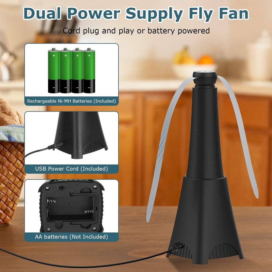 2-Pack: Portable Reflective Fly Repellent Fan Rechargeable Battery Powered Image 8