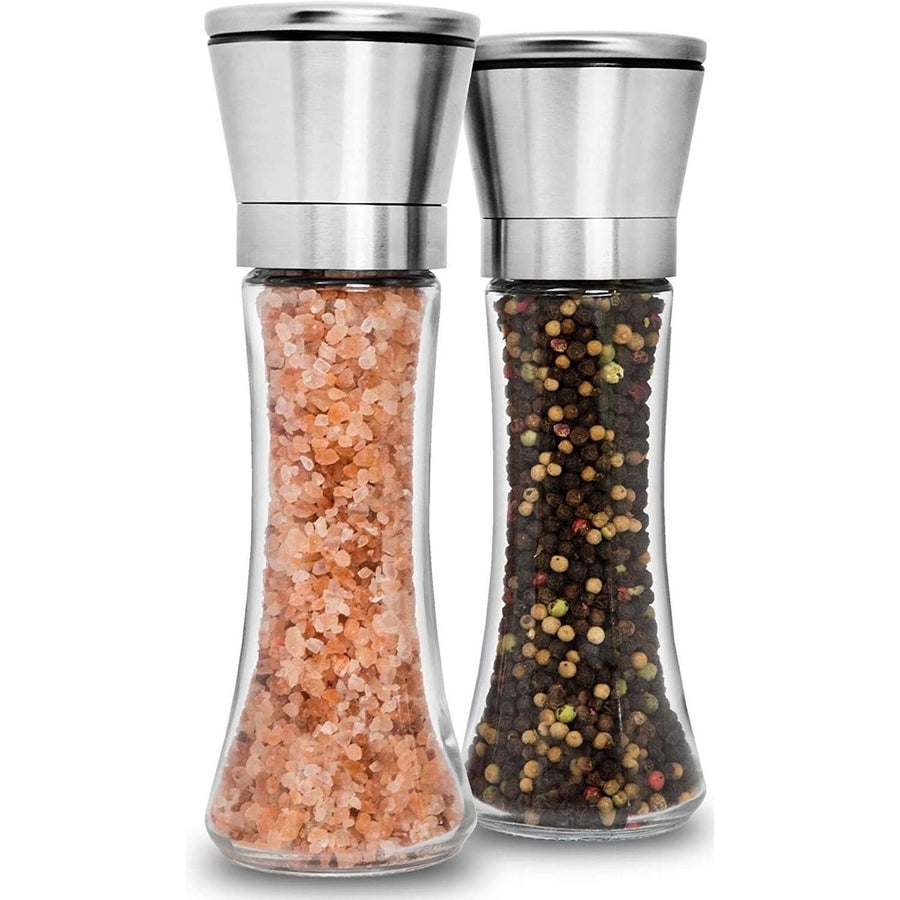 2-Pack: Premium Stainless Steel Salt and Pepper Grinder Image 1