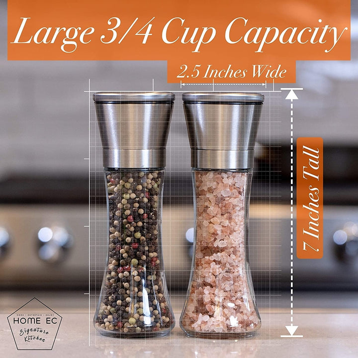 2-Pack: Premium Stainless Steel Salt and Pepper Grinder Image 4