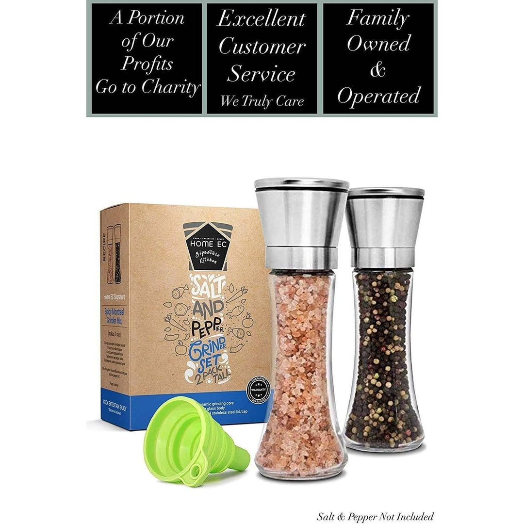 2-Pack: Premium Stainless Steel Salt and Pepper Grinder Image 8