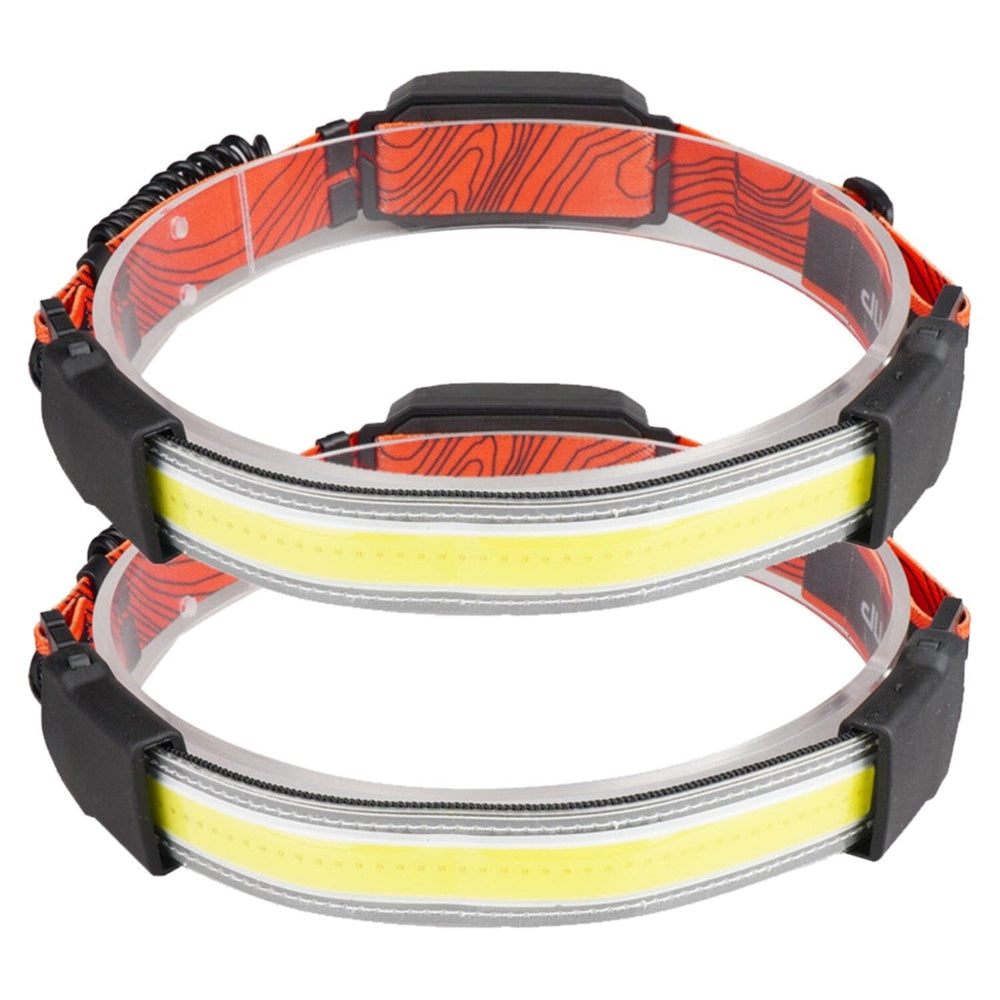 2-Pack: Rechargeable Headlamp 3 Light Modes Hand-Free Image 2