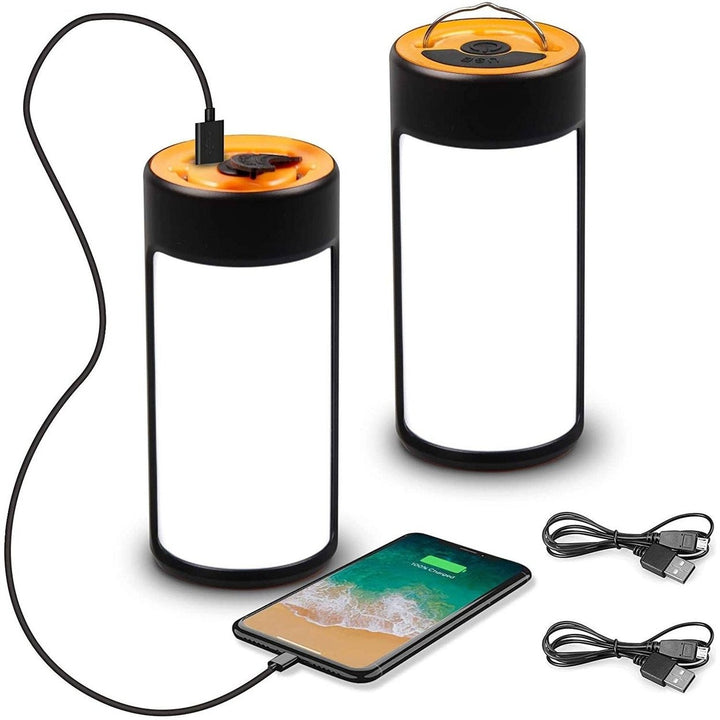 2-Pack: Rechargeable LED Camping Lantern Image 1