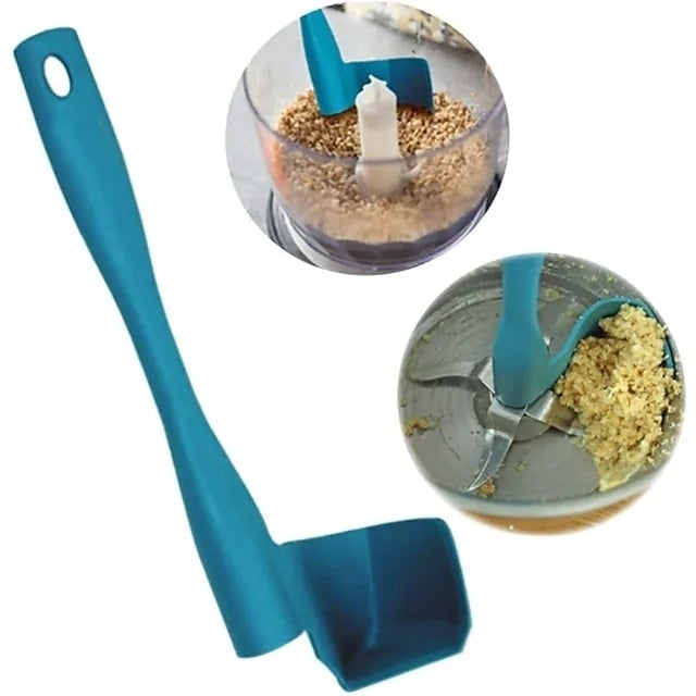 2-Pack: Rotary Scraper Rotating Spatula Scooping Portioning Food Processor Image 1