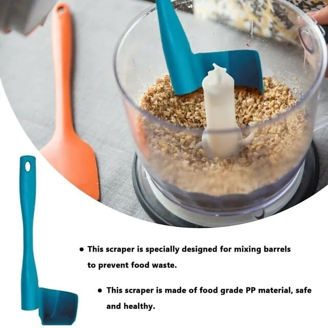 2-Pack: Rotary Scraper Rotating Spatula Scooping Portioning Food Processor Image 6