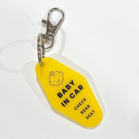 2-Pack: Safe Baby in Car Reminder Keychain Image 3