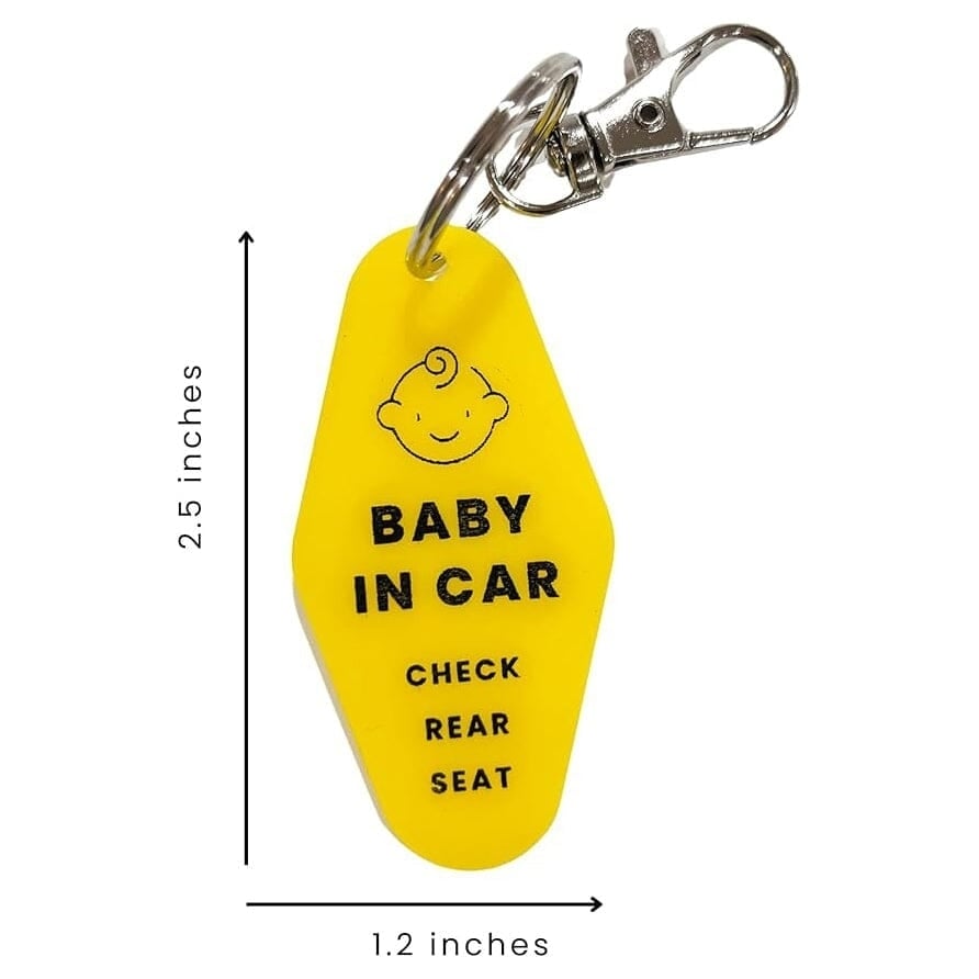 2-Pack: Safe Baby in Car Reminder Keychain Image 4