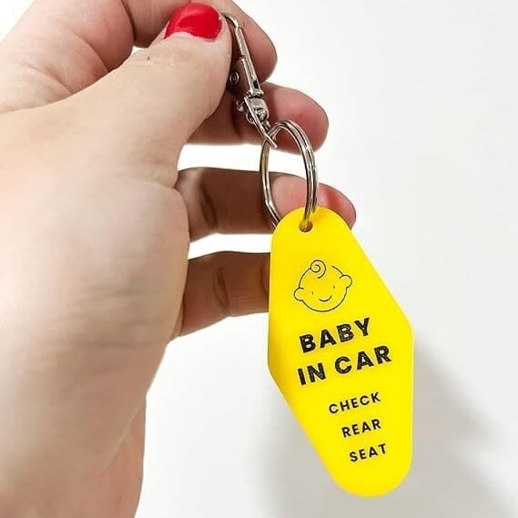 2-Pack: Safe Baby in Car Reminder Keychain Image 4