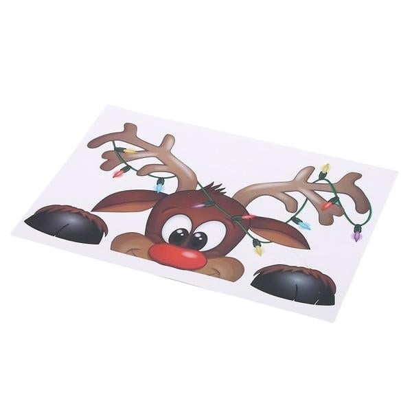 2-Pack: Santa Claus Elk Shop Hotel Christmas Window Double Sided Glass Sticker Image 4