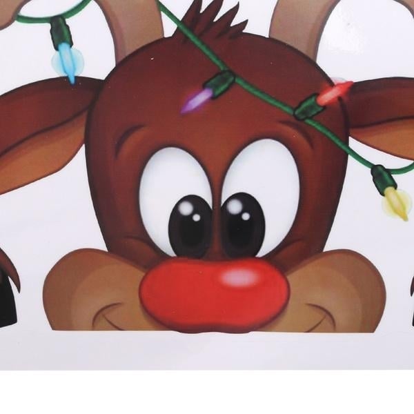 2-Pack: Santa Claus Elk Shop Hotel Christmas Window Double Sided Glass Sticker Image 4